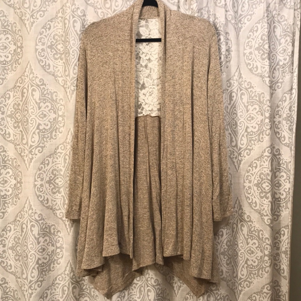 Tan cardigan